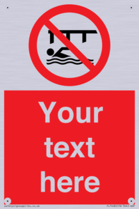 Custom Do not swim in the vicinity of piers